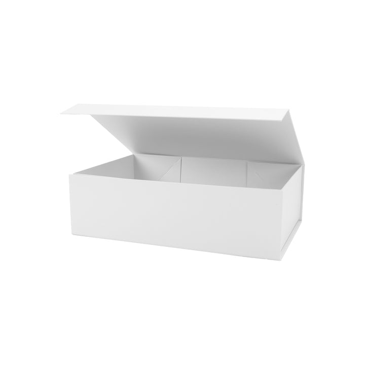 14" X 9" X 4.3" Collapsible Gift Box with Magnetic Closure - White