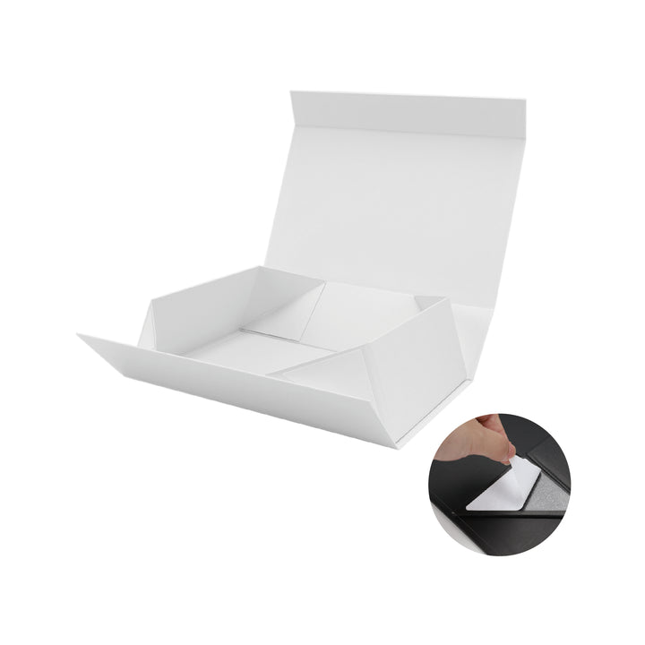 14" X 9" X 4.3" Collapsible Gift Box with Magnetic Closure - White