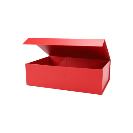 14" X 9" X 4.3" Collapsible Gift Box with Magnetic Closure - Red