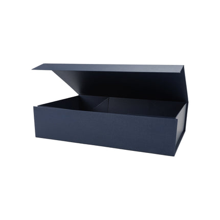 14" X 9" X 4.3" Collapsible Gift Box with Magnetic Closure - Navy LaRibbons and Crafts