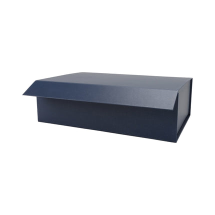 14" X 9" X 4.3" Collapsible Gift Box with Magnetic Closure - Navy LaRibbons and Crafts