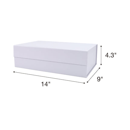 14" X 9" X 4.3" Collapsible Gift Box with Magnetic Closure - Purple LaRibbons and Crafts