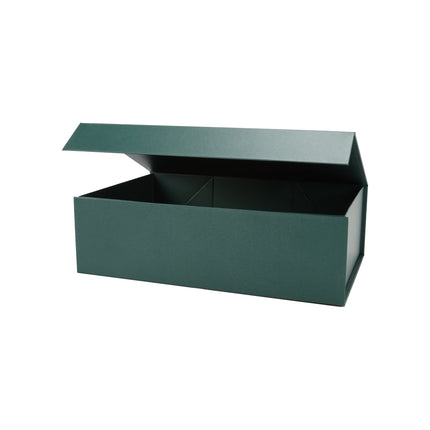 14" X 9" X 4.3" Collapsible Gift Box with Magnetic Closure - Green LaRibbons and Crafts