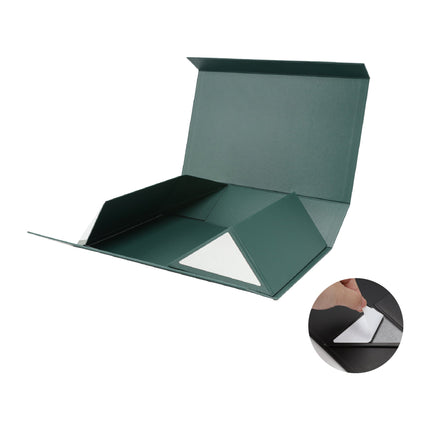14" X 9" X 4.3" Collapsible Gift Box with Magnetic Closure - Green LaRibbons and Crafts