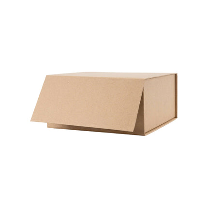 8" x 8" x 4" Collapsable Gift Box w/ Magnetic Square Flap Lid | Kraft LaRibbons Wholesale