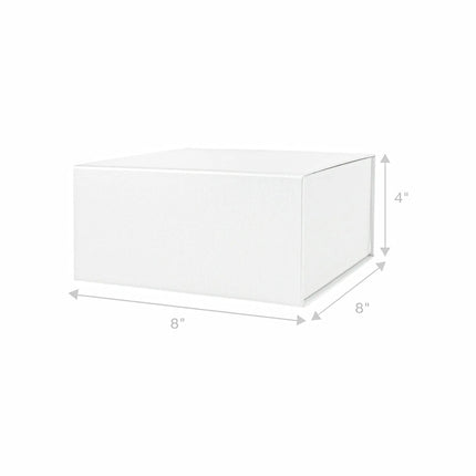8" x 8" x 4" White Square Gift Box – Perfect for Luxury Gifting, Craft Projects, or Custom Branding,Organized & Stylish Packaging