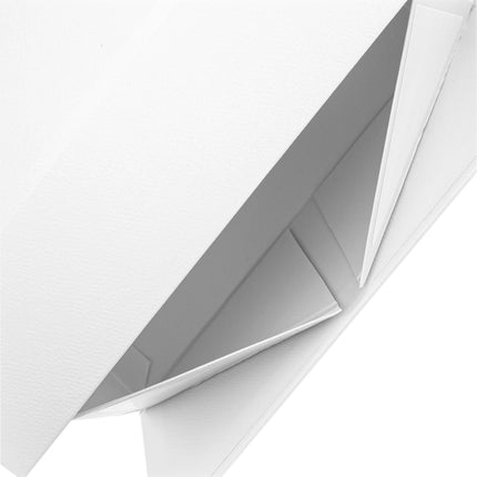 8" x 8" x 4" Collapsible Gift Box w/ Magnetic Square Flap Lid - White LaRibbons and Crafts