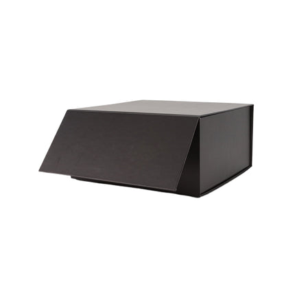 8" x 8" x 4" Collapsible Gift Box w/ Magnetic Square Flap Lid - Black LaRibbons and Crafts