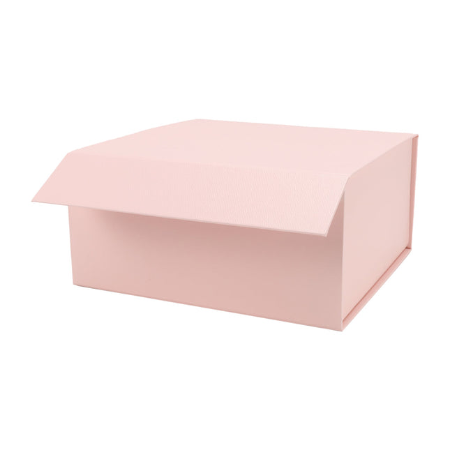 8" x 8" x 4" Collapsible Gift Box w/ Magnetic Square Flap Lid - Pink LaRibbons and Crafts