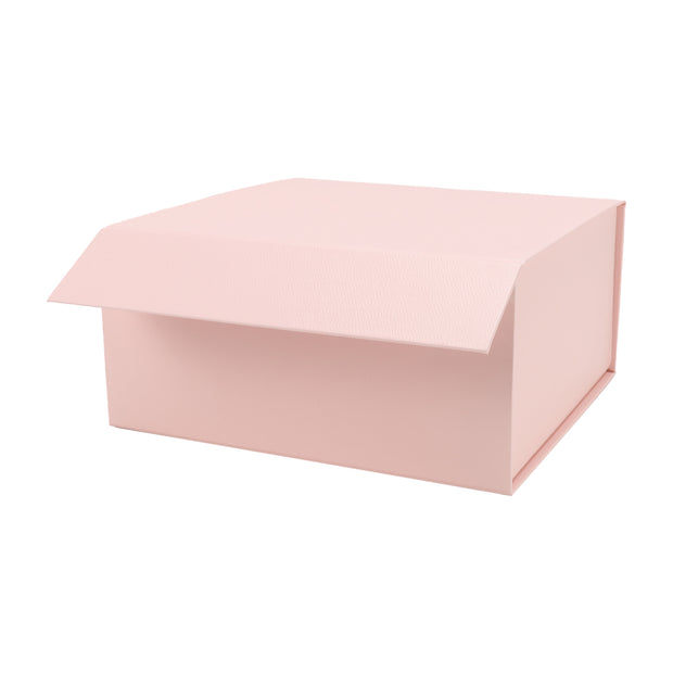8" x 8" x 4" Collapsible Gift Box w/ Magnetic Square Flap Lid - Pink