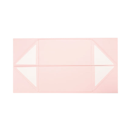 8" x 8" x 4" Collapsible Gift Box w/ Magnetic Square Flap Lid - Pink LaRibbons and Crafts