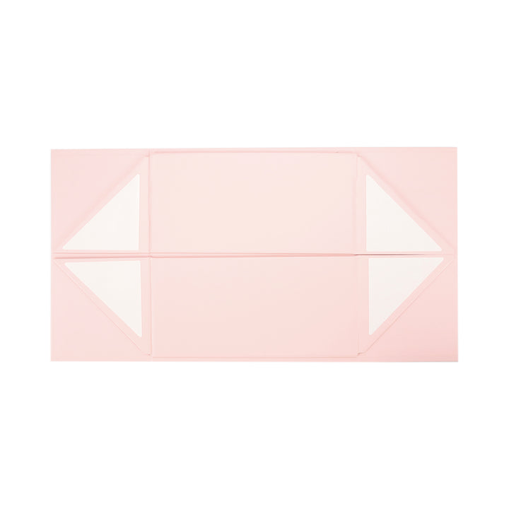 8" x 8" x 4" Collapsible Gift Box w/ Magnetic Square Flap Lid - Pink