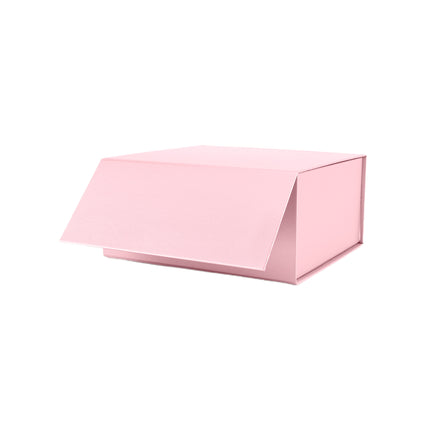 8" x 8" x 4" Collapsible Gift Box w/ Magnetic Square Flap Lid - Pink LaRibbons and Crafts