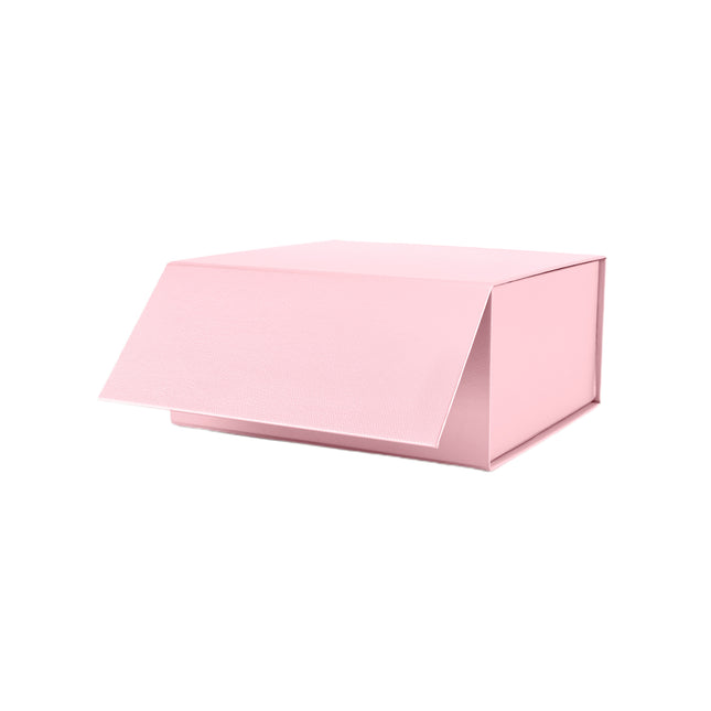 8" x 8" x 4" Collapsible Gift Box w/ Magnetic Square Flap Lid - Pink LaRibbons and Crafts