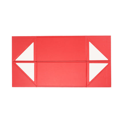 8" x 8" x 4" Collapsible Gift Box w/ Magnetic Square Flap Lid - Red LaRibbons and Crafts