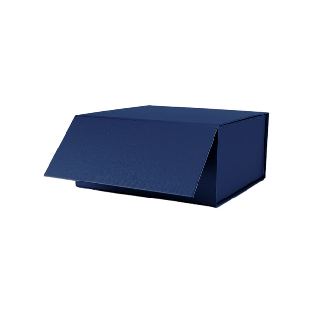 8" x 8" x 4" Collapsible Gift Box w/ Magnetic Square Flap Lid - Navy