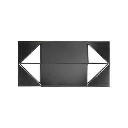 8"x 8" x 4" Collapsible Gift Box w/ Magnetic Square Flap Lid | Metallic Matte Black LaRibbons and Crafts