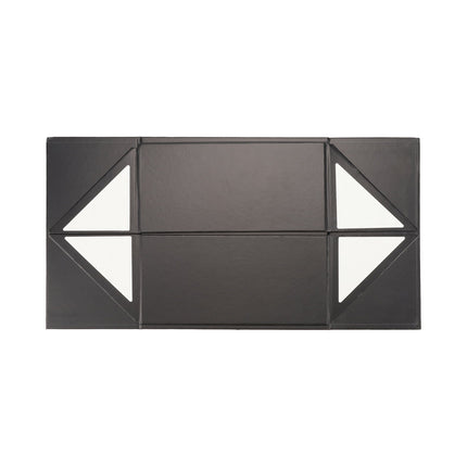 8"x 8" x 4" Collapsible Gift Box w/ Magnetic Square Flap Lid | Metallic Matte Black LaRibbons and Crafts