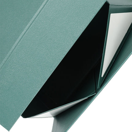 8" x 8" x 4" Collapsible Gift Box w/ Magnetic Square Flap Lid - Forest Green LaRibbons and Crafts