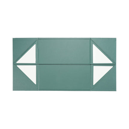 8" x 8" x 4" Collapsible Gift Box w/ Magnetic Square Flap Lid - Forest Green LaRibbons and Crafts