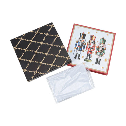 9"x 9"x 9" Collapsable Gift Box w/ Removable Lid | Nutcracker - LaRibbons and Crafts
