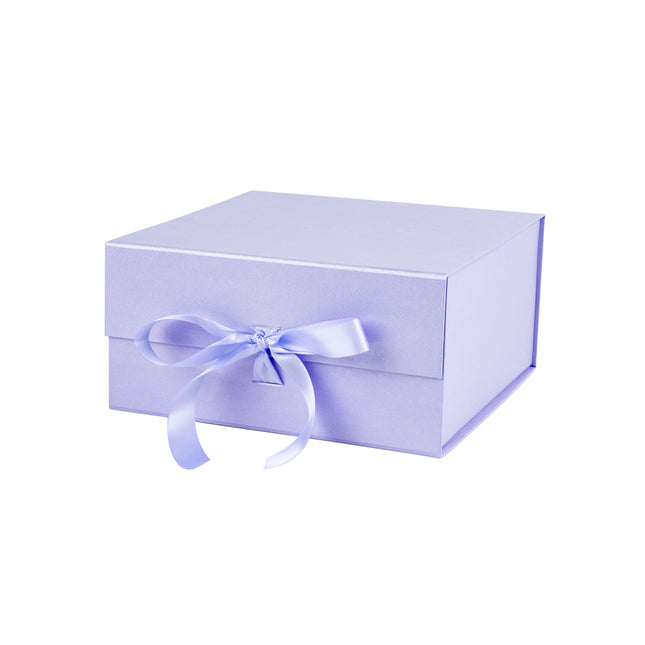 8" x 8" x 4" Collapsible Magnetic Gift Box with a Satin Ribbon- Taro LaRibbons and Crafts
