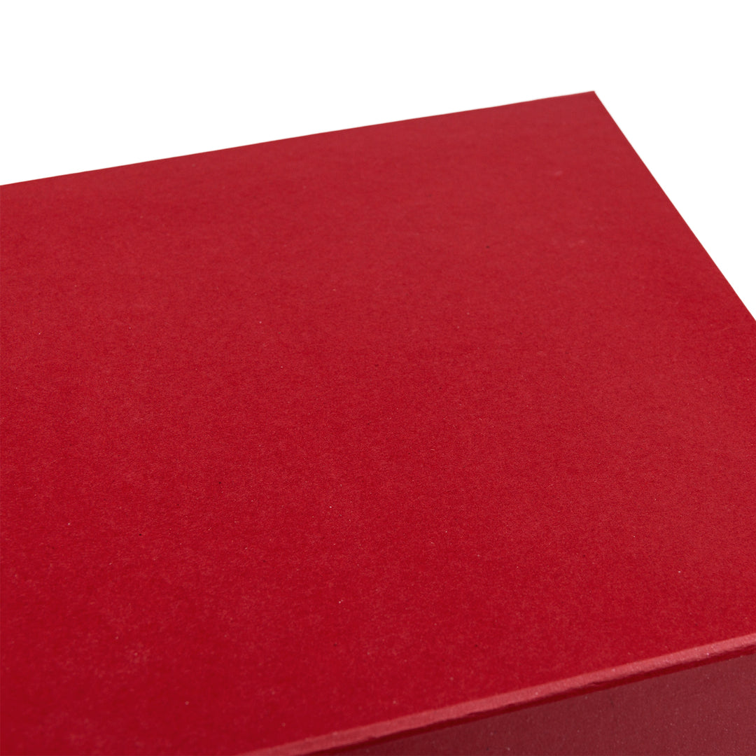 8" x 8" x 4" Collapsible Magnetic Gift Box with a Satin Ribbon- Red