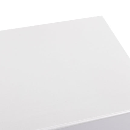 8" x 8" x 4" Collapsible Magnetic Gift Box with a Satin Ribbon- White LaRibbons and Crafts