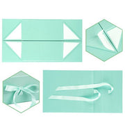 8" x 8" x 4" Collapsable Gift Box w/ Satin Ribbon & Magnetic Square Flap Lid (3-pack) | Mint