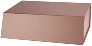 14" X 9" X 4.3" Collapsible Gift Box with Magnetic Closure - Rose Gold