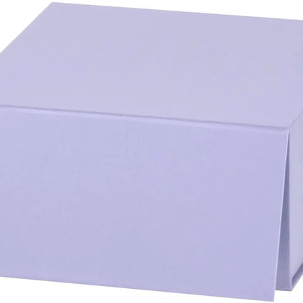 8" x 8" x 4" Collapsable Gift Box w/ Magnetic Square Flap Lid (3-pack) | Purple LaRibbons and Crafts