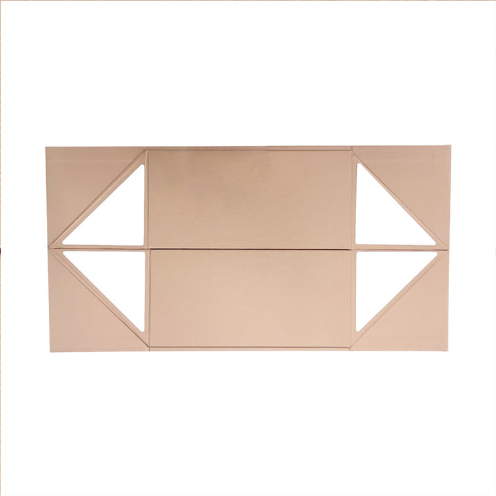 8" x 8" x 4" Collapsable Gift Box w/ 2-pcs White Tissue Paper & Magnetic Square Flap Lid | Rose Gold