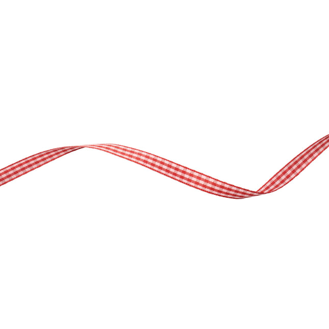 3/8" Gingham Check Ribbon | Red/Pink | 25 Yard Roll LaRibbons and Crafts