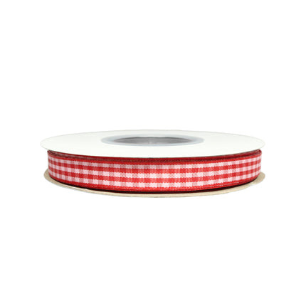3/8" Gingham Check Ribbon | Red/Pink | 25 Yard Roll LaRibbons and Crafts