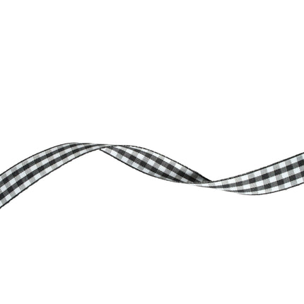 5/8" Gingham Check Ribbon | Black (030)/White (029) | 25 Yard Roll LaRibbons and Crafts