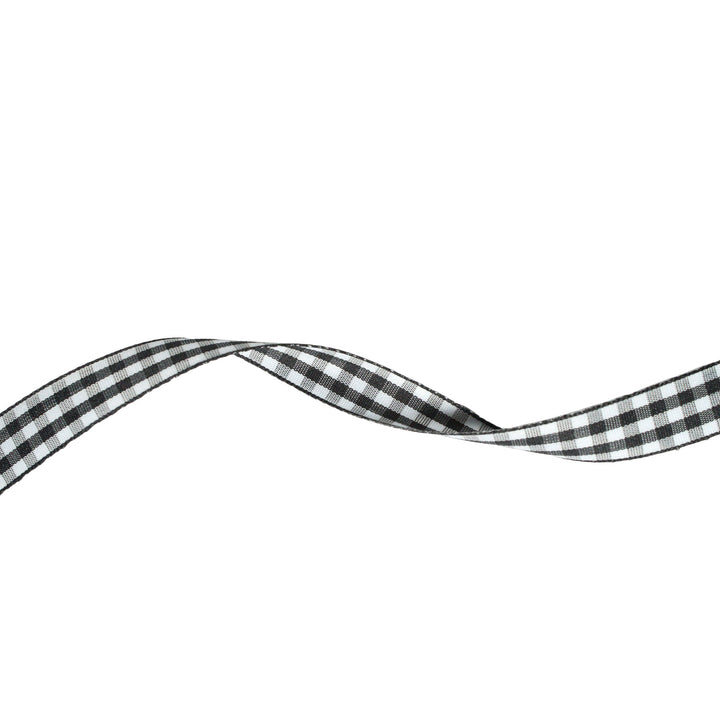 5/8" Gingham Check Ribbon | Black (030)/White (029) | 25 Yard Roll LaRibbons and Crafts