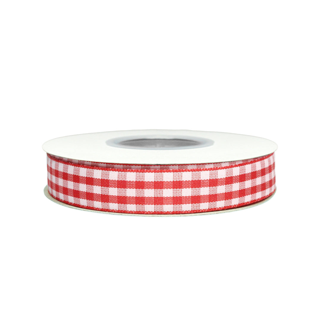 5/8" Gingham Check Ribbon | Red/Pink | 25 Yard Roll LaRibbons and Crafts