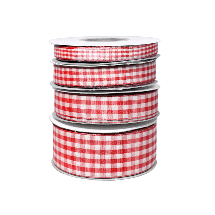 5/8" Gingham Check Ribbon | Red/Pink | 25 Yard Roll LaRibbons and Crafts