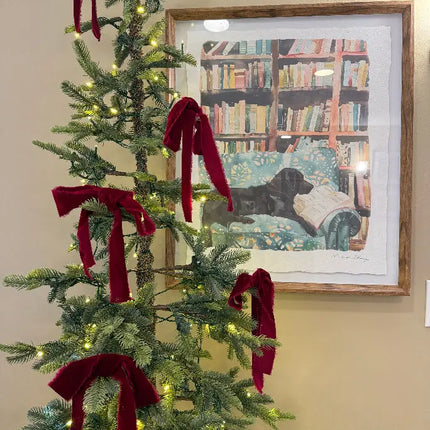 1 1/2" Frayed Edge Velvet Ribbon | Bordeaux | 5 Yard Roll LaRibbons and Crafts