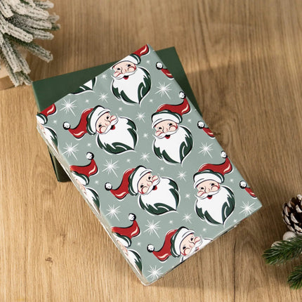30" x 10' Wrapping Paper Bundle (4-pack) | Retro Santa Cheer LaRibbons Wholesale