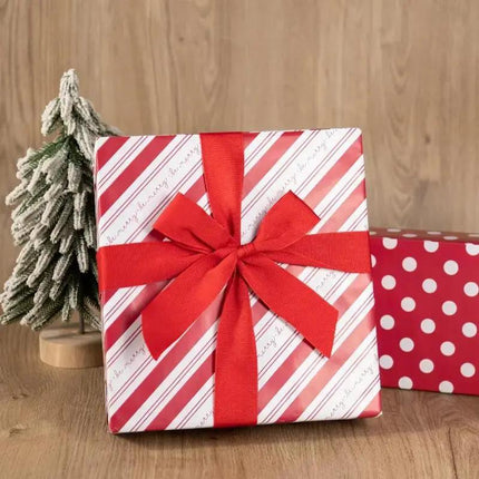 LaRibbons 30" x 10' Christmas Holiday Reversible Gift Wrap Kit | Merry Ho Ho LaRibbons and Crafts