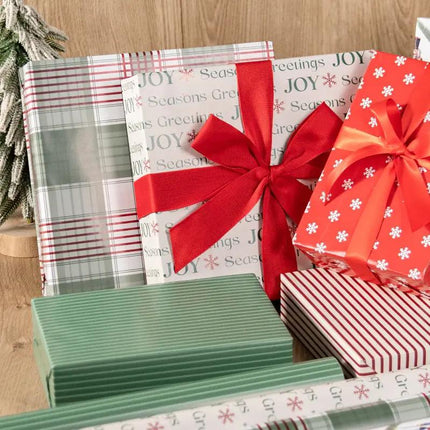 30" x 10' Wrapping Paper Bundle (4-pack) | Northfolk Pine Nutcracker LaRibbons Wholesale