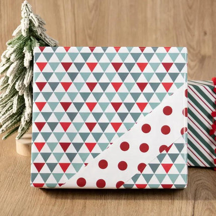 30" x 10' Holiday Reversible Wrapping Paper Bundle (4-pack) | Joyful Bunch LaRibbons and Crafts