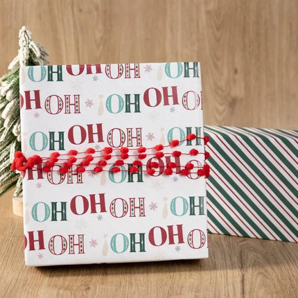 30" x 10' Holiday Reversible Wrapping Paper Bundle (4-pack) | Joyful Bunch LaRibbons and Crafts