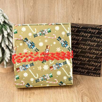 30" x 10' Wrapping Paper Bundle (4-pack) | Ruby Nutcracker LaRibbons Wholesale
