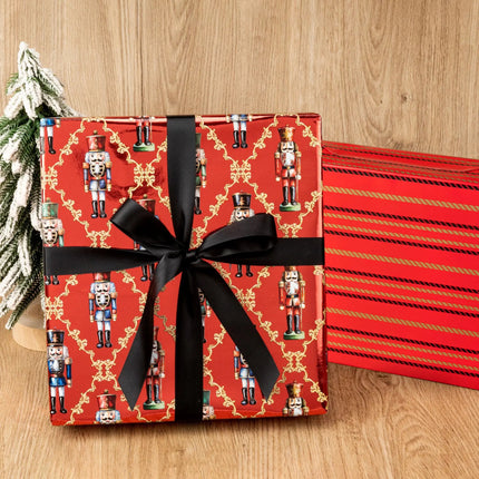 30" x 10' Wrapping Paper Bundle (4-pack) | Ruby Nutcracker LaRibbons Wholesale