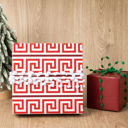 30" x 10' Wrapping Paper Bundle (4-pack) | Greek Key LaRibbons Wholesale