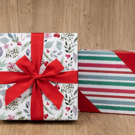 30" x 10' Wrapping Paper Bundle (4-pack) | Watercolor Christmas LaRibbons Wholesale