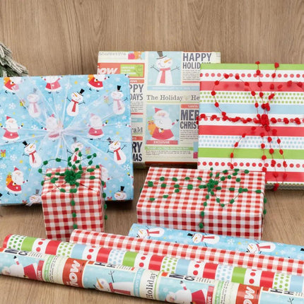 30" x 10' Holiday Wrapping Paper Bundle (4-pack) | Extra, Extra LaRibbons and Crafts
