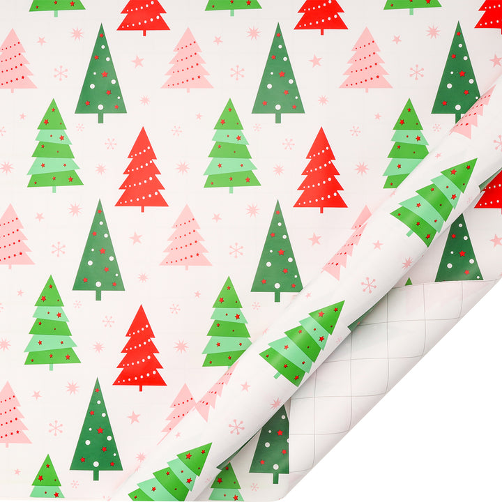 LaRibbons 30" x 10' Christmas Holiday Gift Wrap Deluxe Kit | Pink Gingerbread